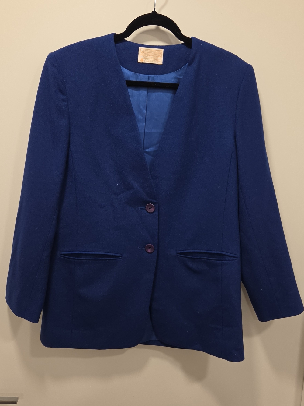 Vintage Pendleton Royal Blue Women's Blazer Size 8